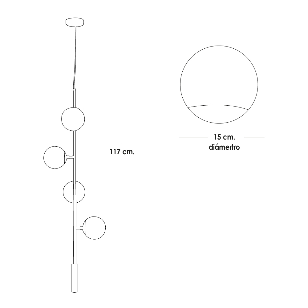 Foto 3 pulgar | Lampara Colgante Iliosinnova Vertical