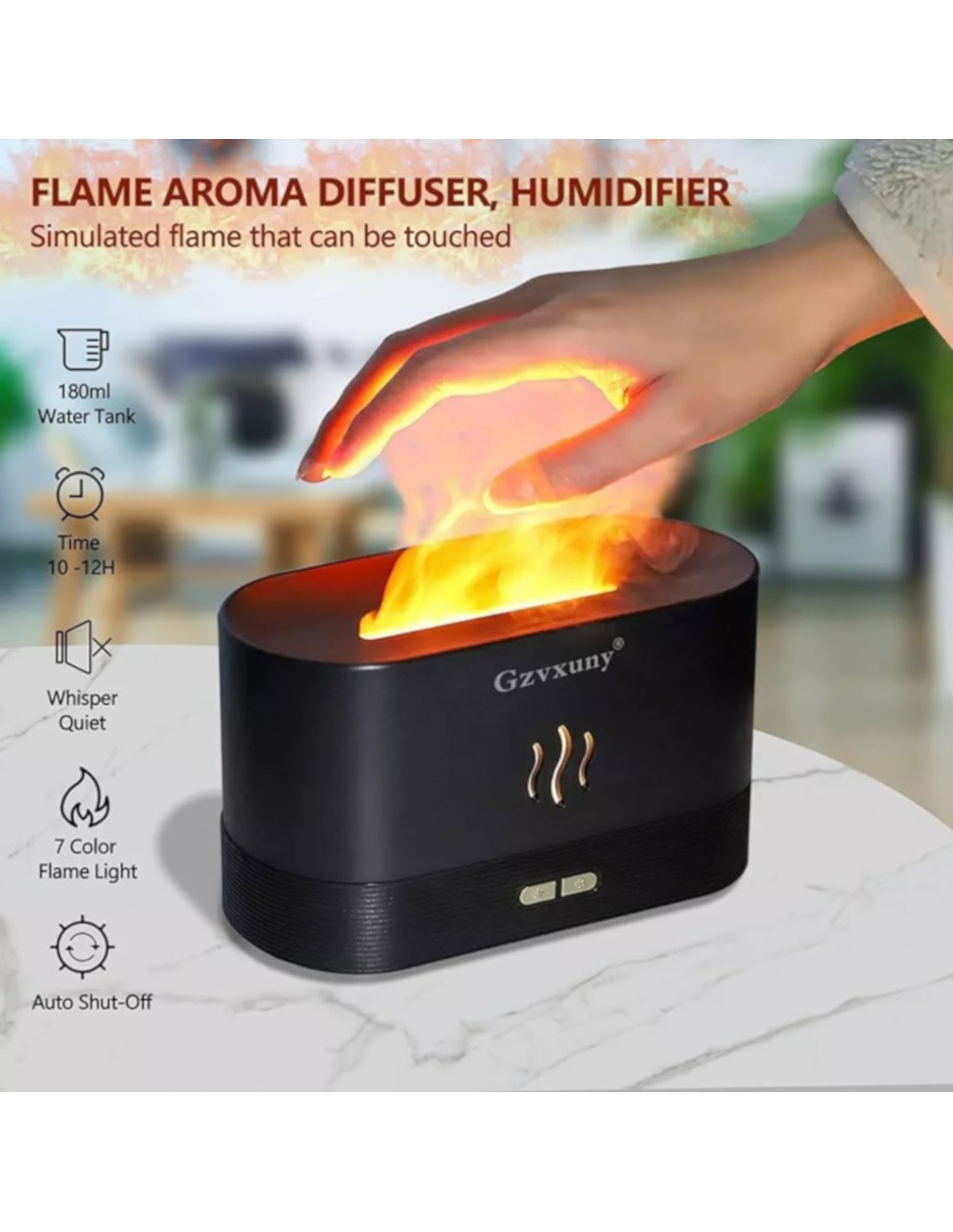 Foto 2 | Difusor Humidificador Petukita Box Negrovcon Luz Led Efecto Llama