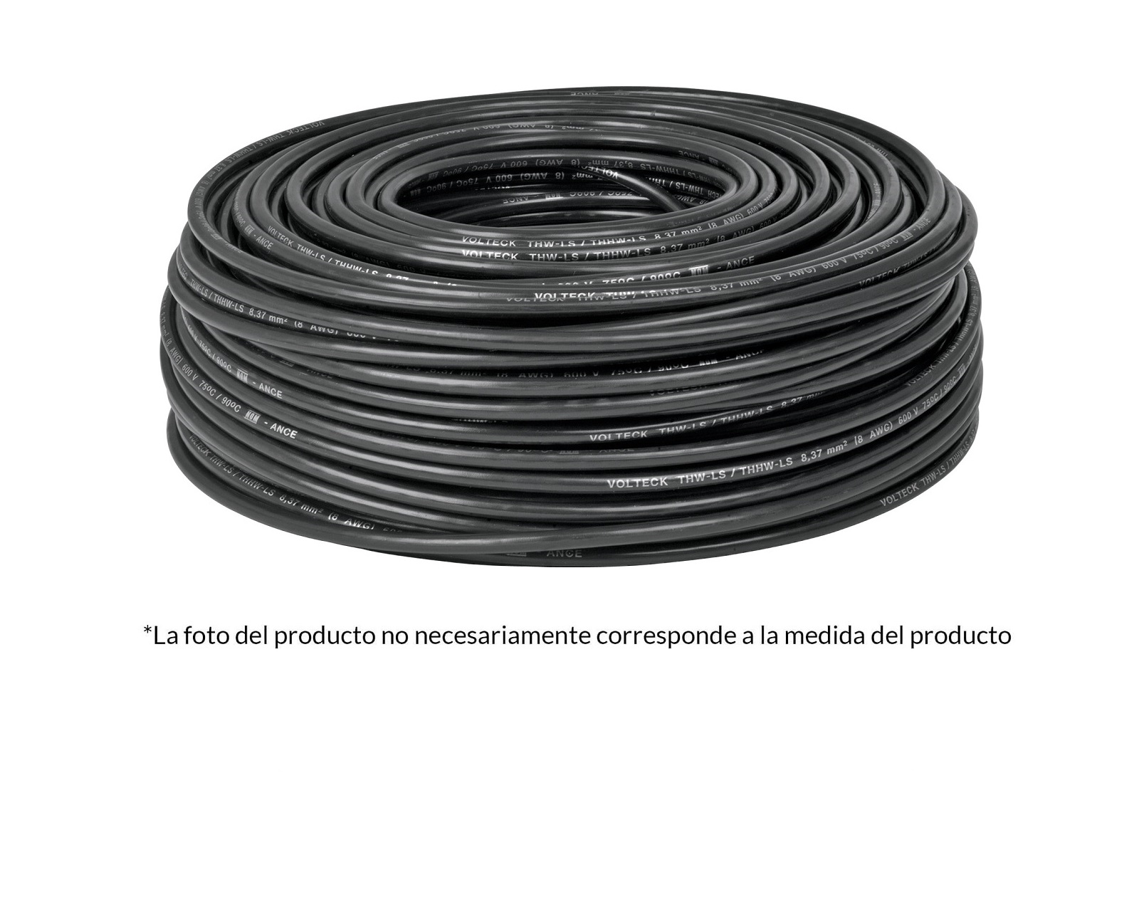 Cable De Luz Económico  Thw Cca 12 Awg Negro, Basic Rollo De 100 M