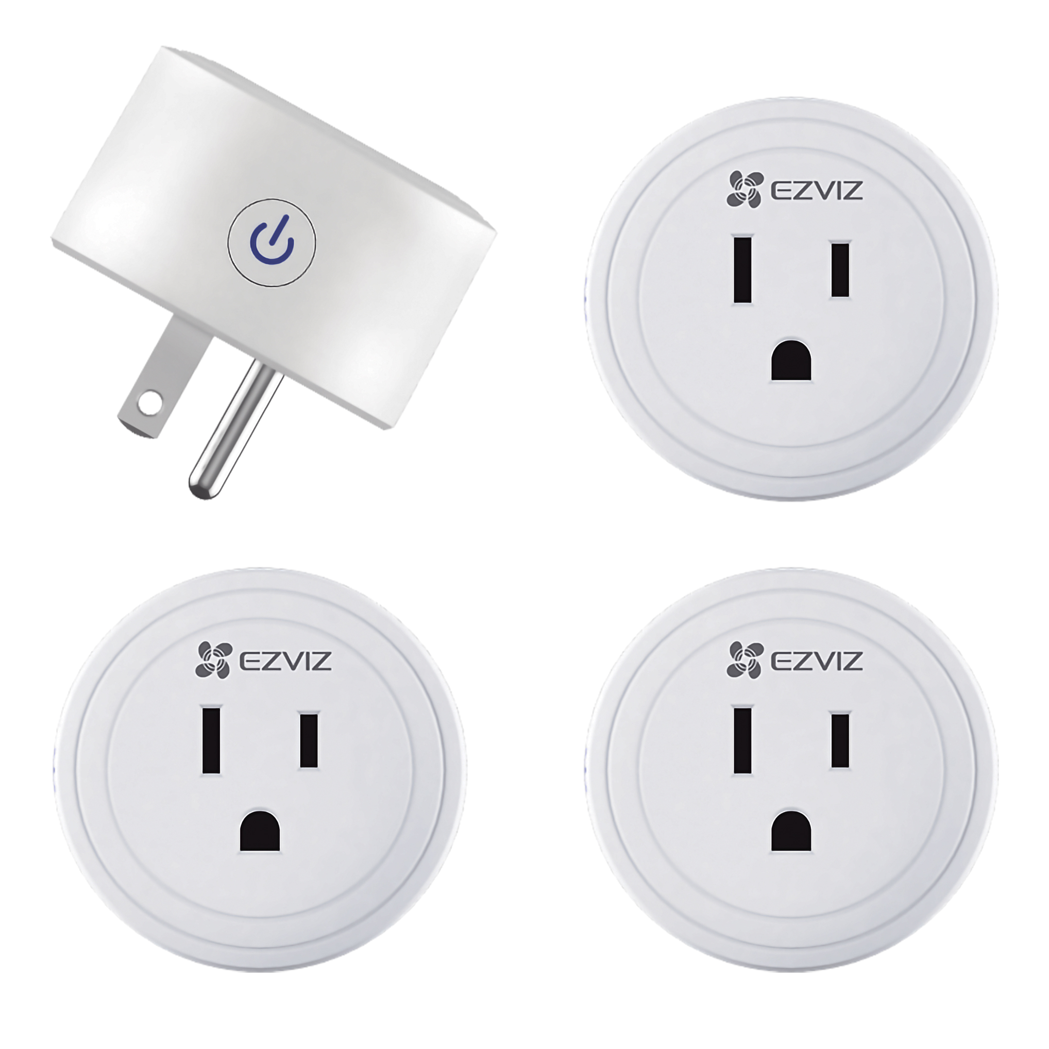 Foto 1 | Enchufe Inteligente EZVIZ T30 color Blanco Wifi Kit 4 Piezas Compatible Asistente de Google y Alexa