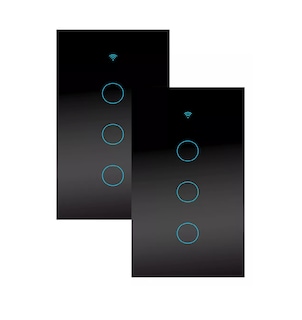 Foto 1 | Interruptor Inteligente Belug Negro Wi-Fi de 1 Vía 2 Piezas
