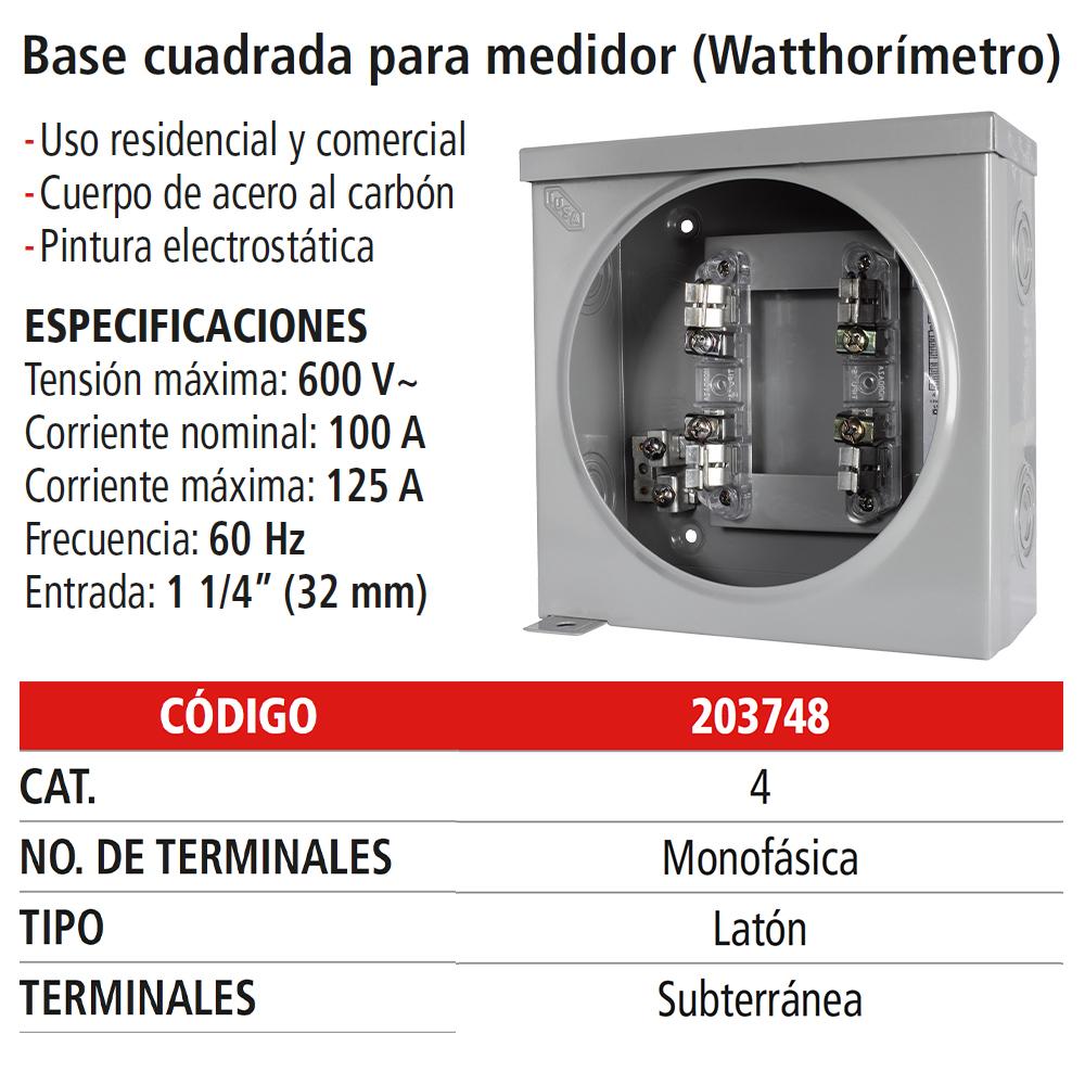 Foto 2 | Base IUSA para Medidor 4 Terminales