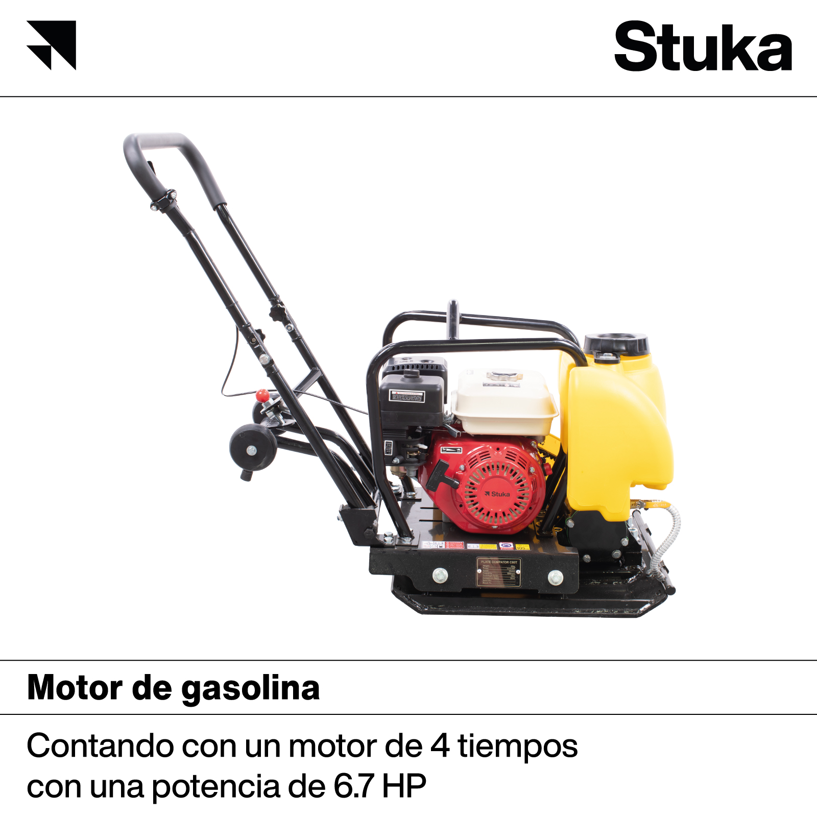 Foto 7 pulgar | Placa Compactadora Stuka de Gasolina 6.5 Hp