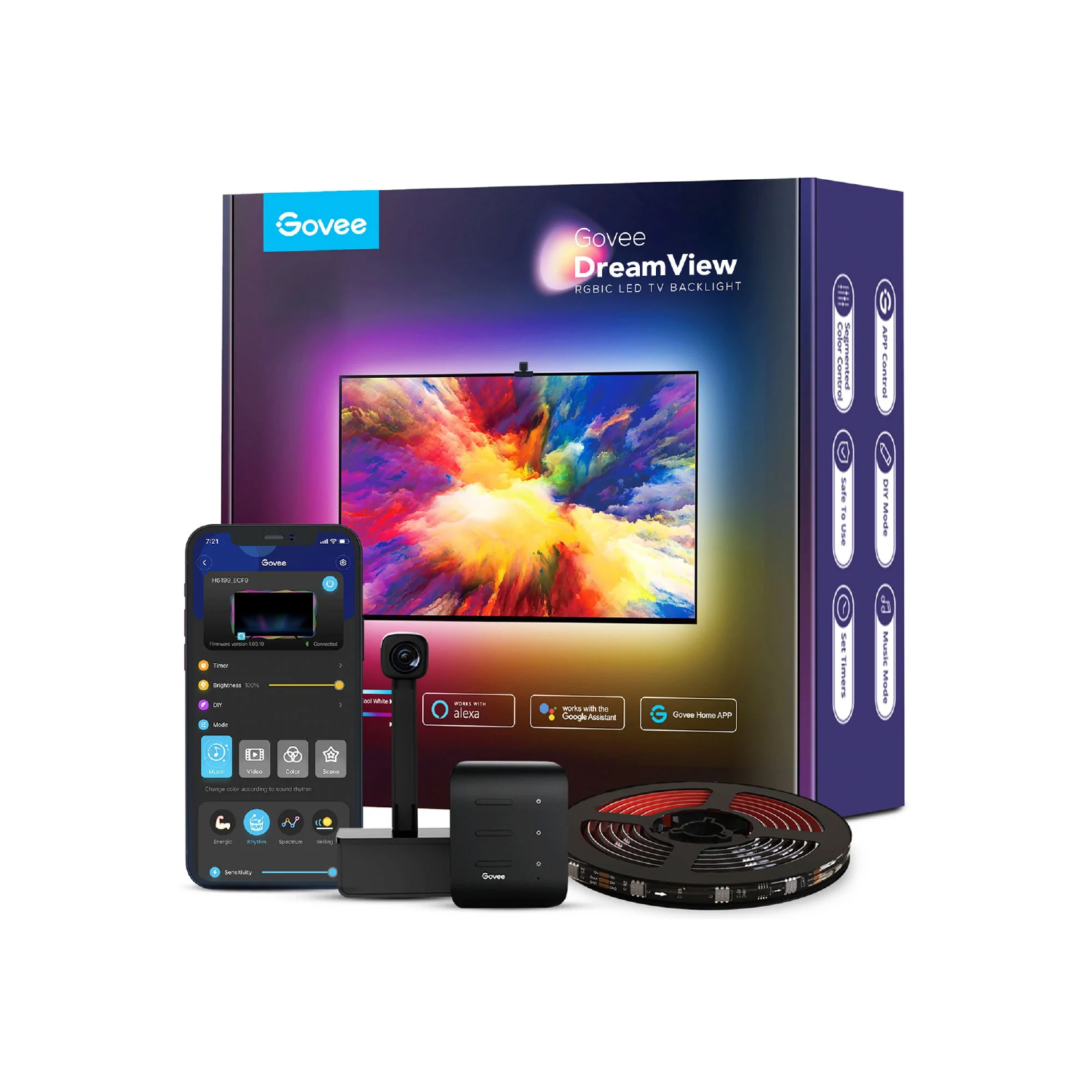 Foto 2 pulgar | Govee Immersion Tv Led Rgbic Camara Alexa Google Assistant 55-65in