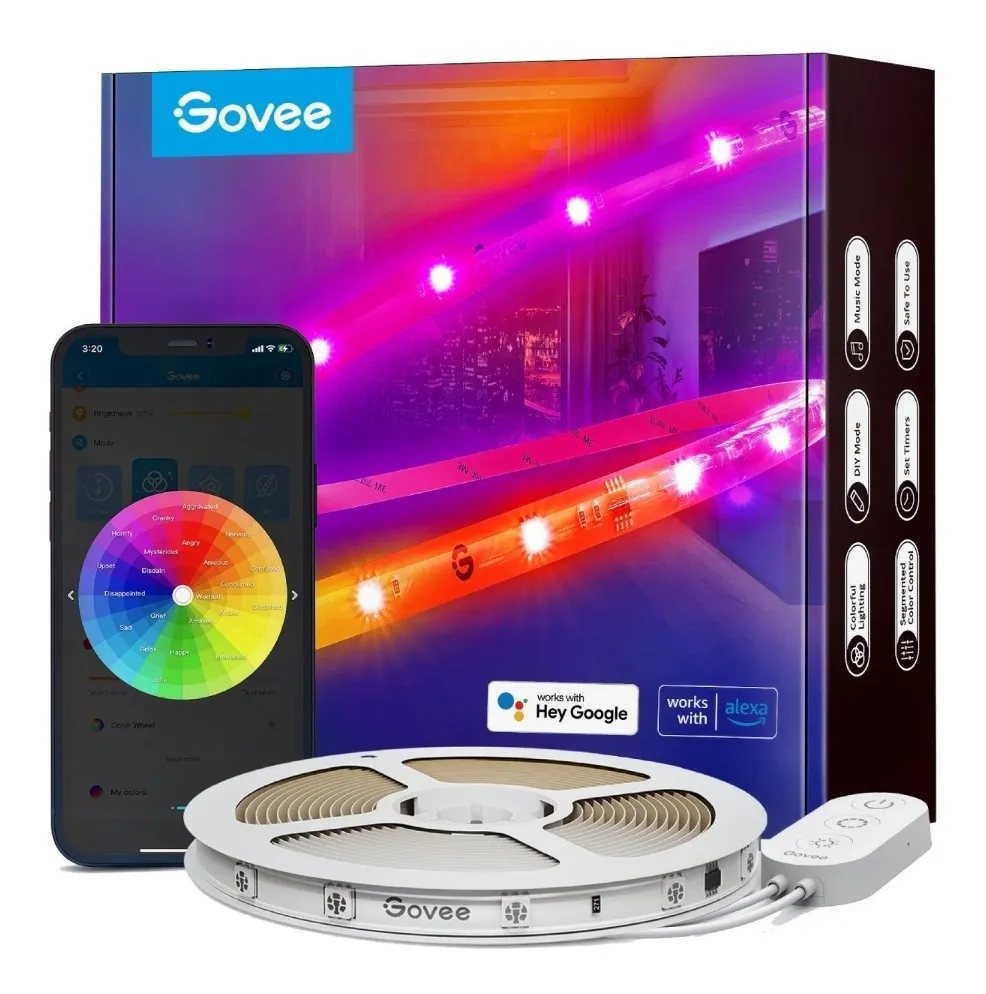 Tiras Led Govee Rgbic  Multicolor con Recubrimiento 10 m