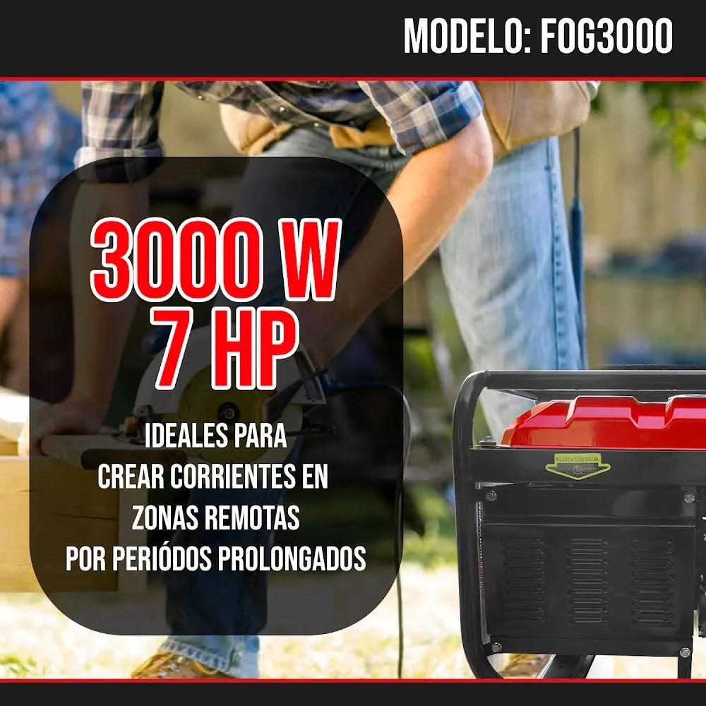 Foto 4 pulgar | Generador Portátil A Gasolina 3000w Bifásico 110v/220v
