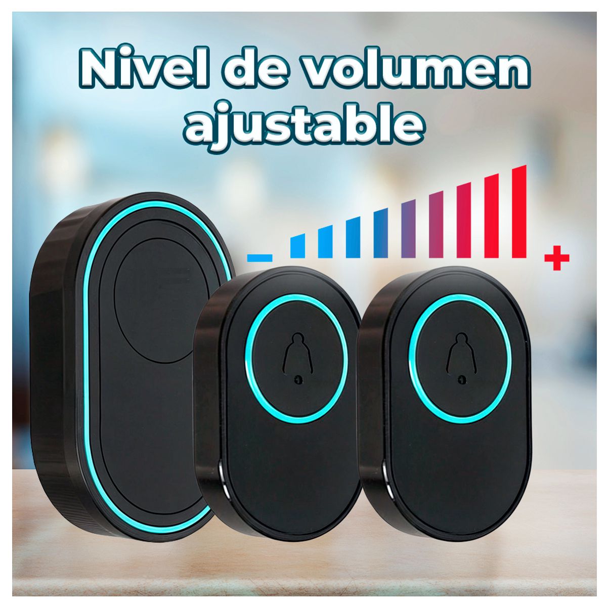Foto 4 pulgar | Timbre Inalámbrico 39 Melodías 2 Botones Impermeables Elegate