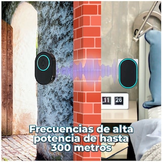 Foto 5 | Timbre Inalámbrico 39 Melodías 2 Botones Impermeables Elegate