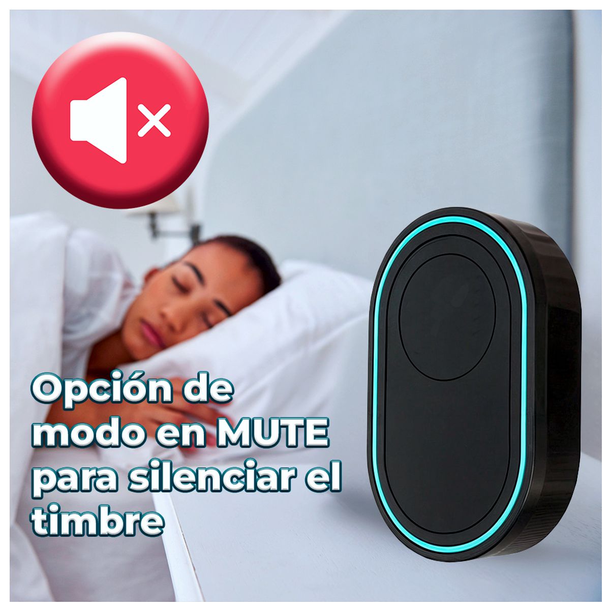 Foto 7 pulgar | Timbre Inalámbrico 39 Melodías 2 Botones Impermeables Elegate
