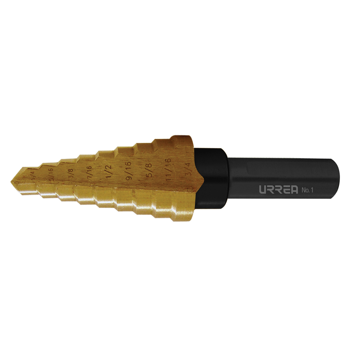 Broca Escalonada Con Doble Estría #7, 1/4'' A 1-3/8'' Zanco 3 Planos Urrea