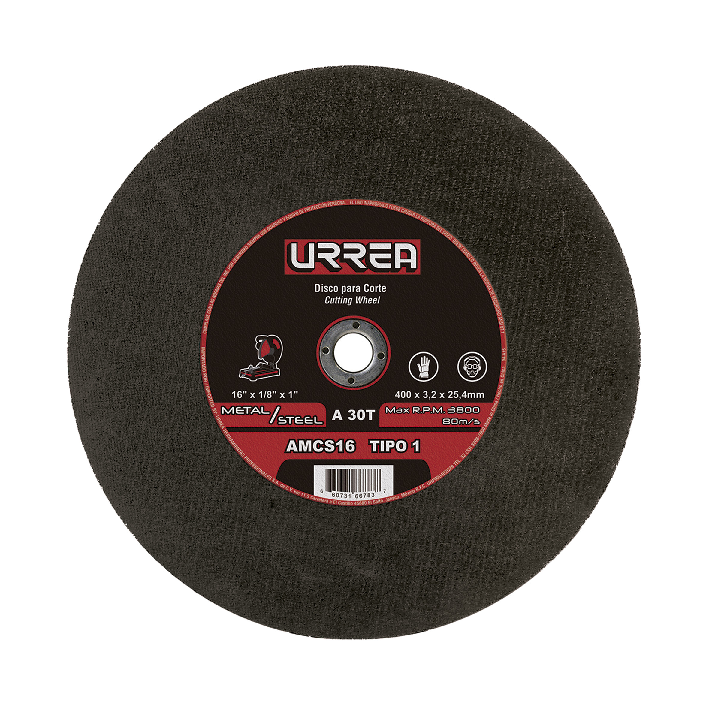 Foto 2 pulgar | Disco Abrasivo Tipo 1 Para Metal 16'' X 1/8'' Urrea