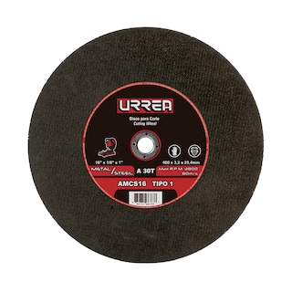 Foto 1 | Disco Abrasivo Tipo 1 Para Metal 16'' X 1/8'' Urrea