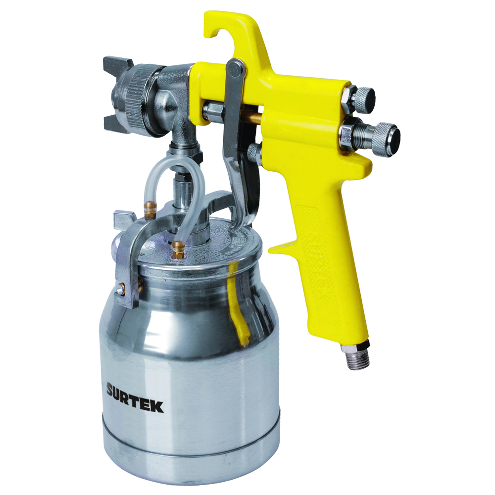 Pistola Para Pintar De Alta Presión, Capacidad 1000 Ml, 72 Psi Con Vaso Reforzado Surtek