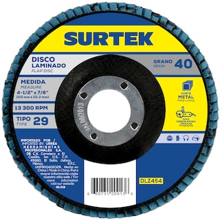 Foto 1 | Disco Laminado Tipo 29 Grano 40, 4-1/2'' Surtek