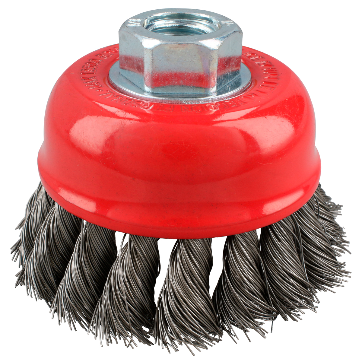 Carda Copa Trenzada Alambre Grueso De Acero Inoxidable 4'' X 0.50 Mm Con Rosca M14 Urrea