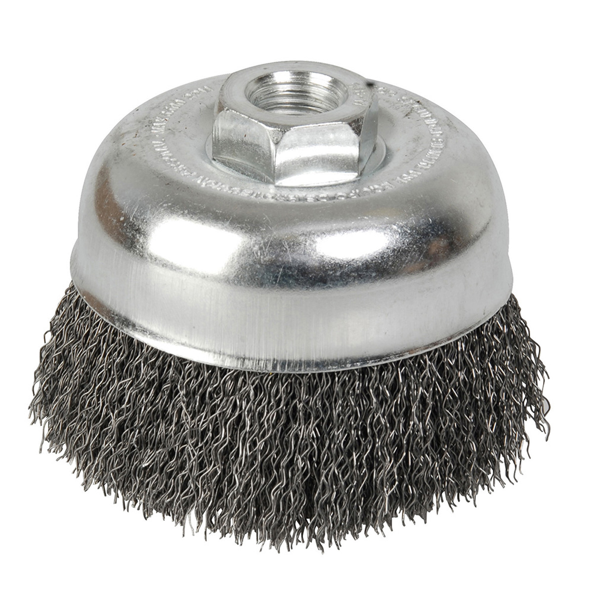 Carda Copa Ondulada Alambre Delgado 4'' X 0.35 Con Rosca 5/8'' Foy