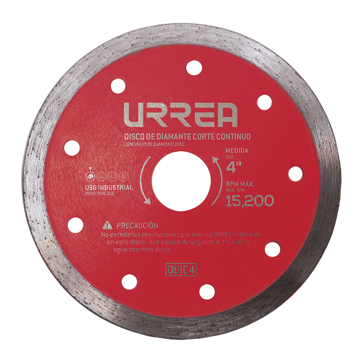 Disco De Diamante Continuo, 4-1/2'' Urrea