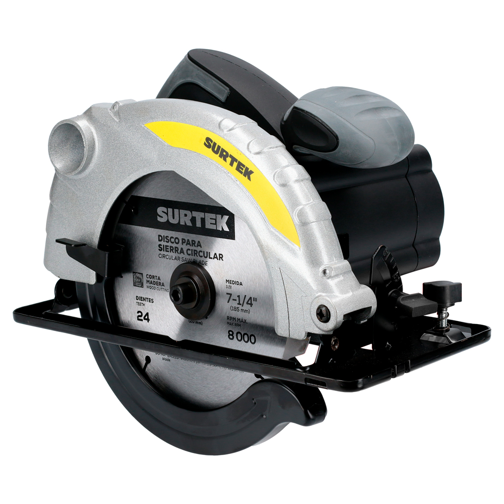 Foto 2 pulgar | Sierra Circular 7-1/4'' 1,200 W 120 V, 0 - 4,500 Rpm Surtek