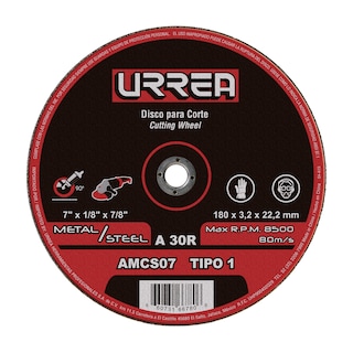 Foto 1 | Disco Abrasivo Tipo 1 Para Metal 7'' X 1/8'' Urrea