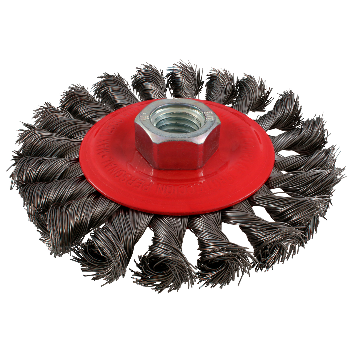 Carda Circular Trenzada Alambre Fino De Acero Inoxidable 4'' X 0.35 Mm Con Rosca 5/8'' Urrea