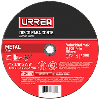 Foto 1 | Disco Abrasivo Tipo 1 Para Metal 4-1/2'' X 1/16'' Urrea