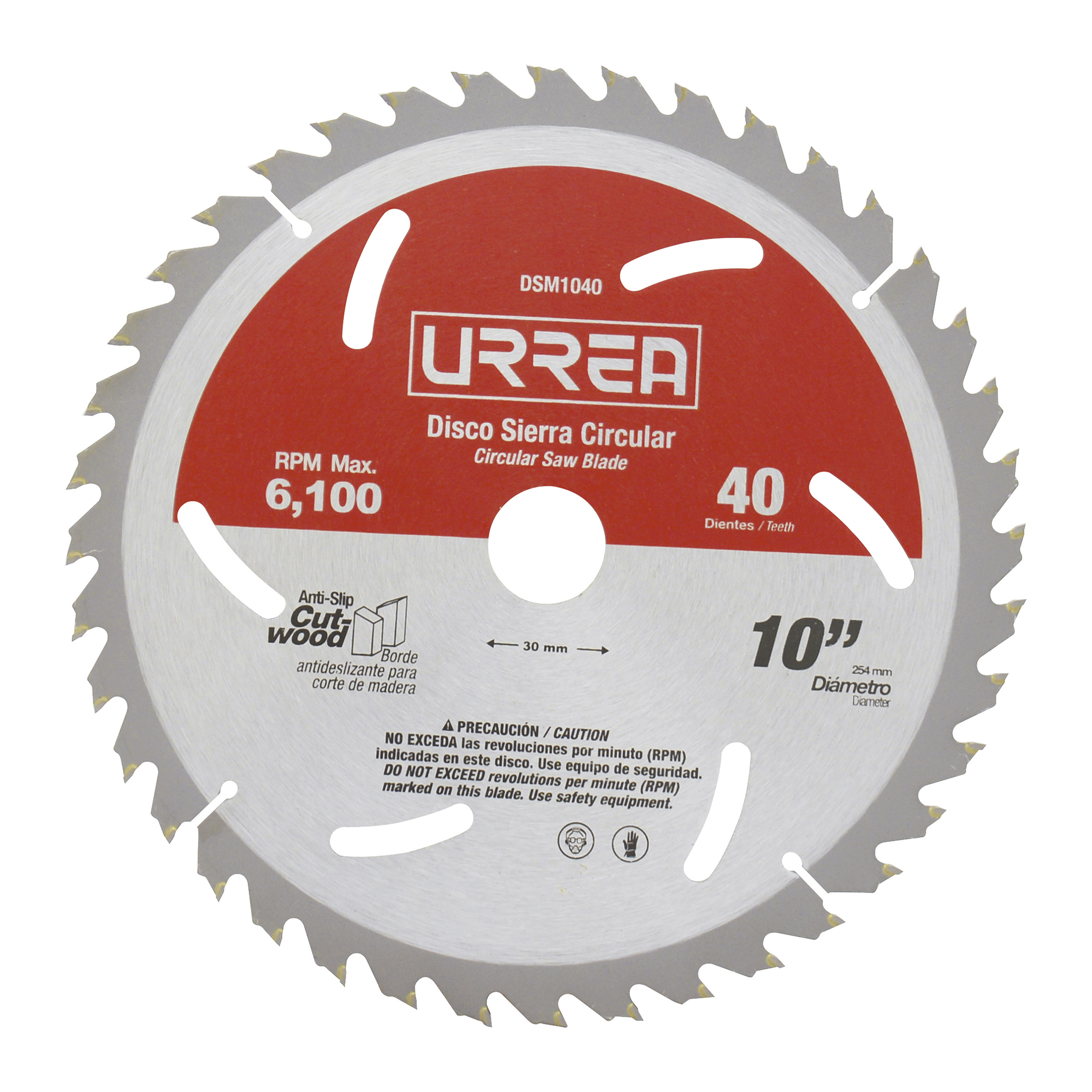 Disco Para Sierra Circular Para Corte De Madera 40 Dientes, 10'' Urrea
