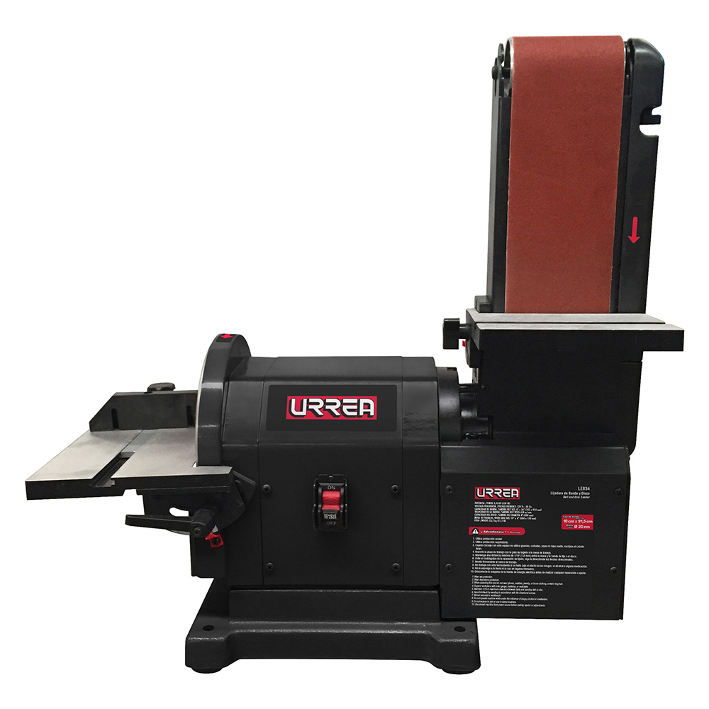 Lijadora De Banda 4'' X 36'' Y Disco Estacionaria 8'' 3/4 Hp 120 V Urrea