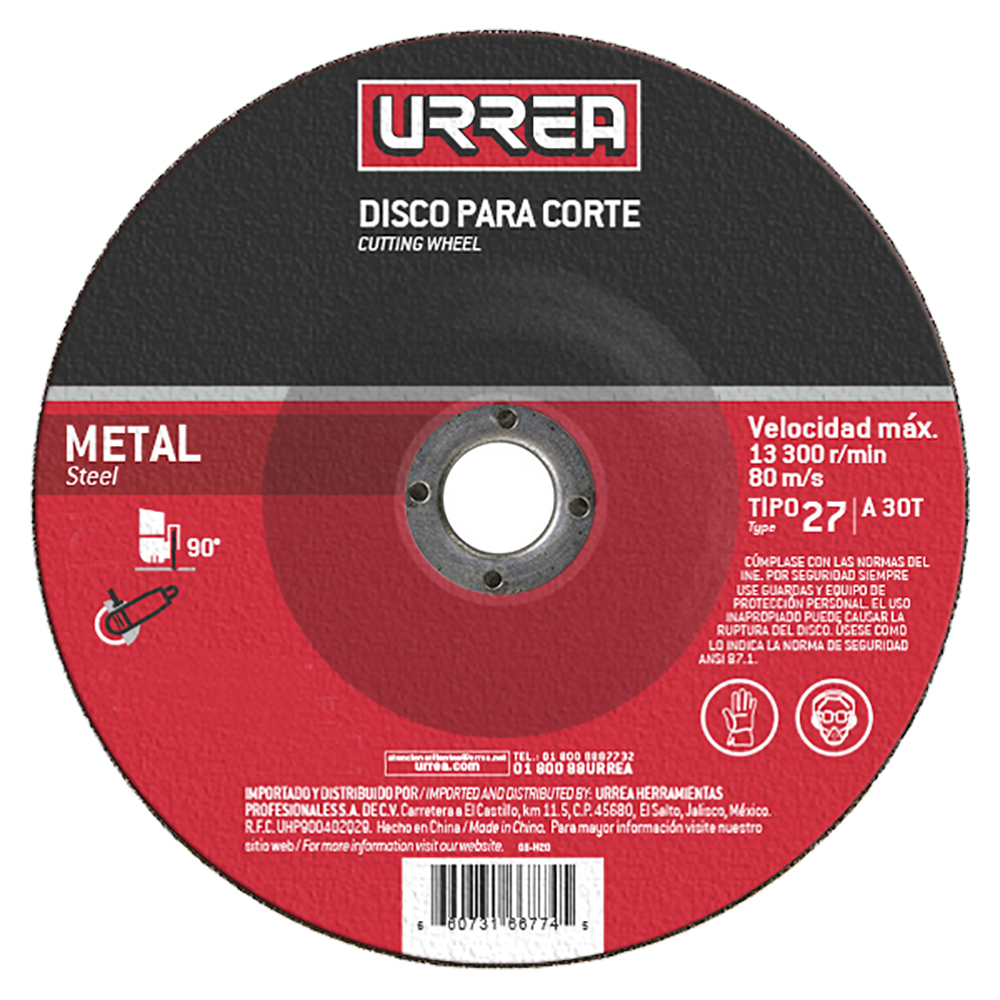 Foto 2 pulgar | Disco Abrasivo Tipo 27 Para Metal 7'' X 1/8'' Urrea