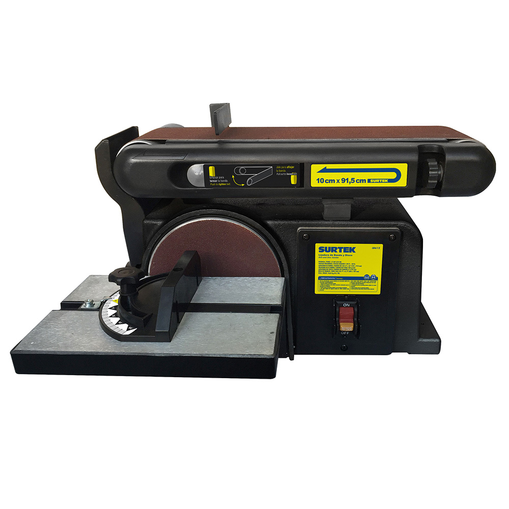 Lijadora De Banda 4'' X 36'' Y Disco Estacionaria 6'' 1/2 Hp 120 V Surtek