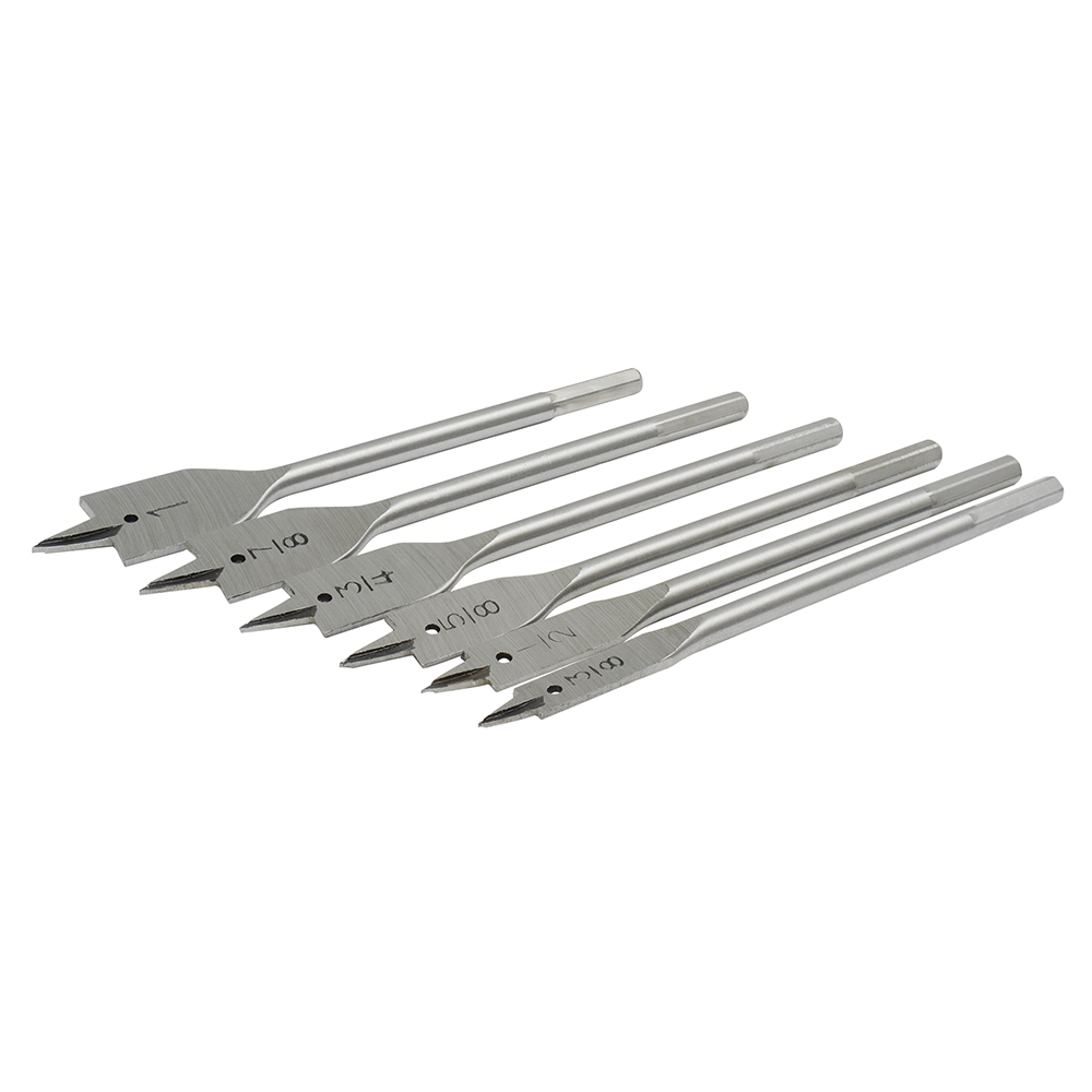 Juego  De 6 Brocas Para Madera Tipo Manita Plana Zanco Hexagonal Surtek