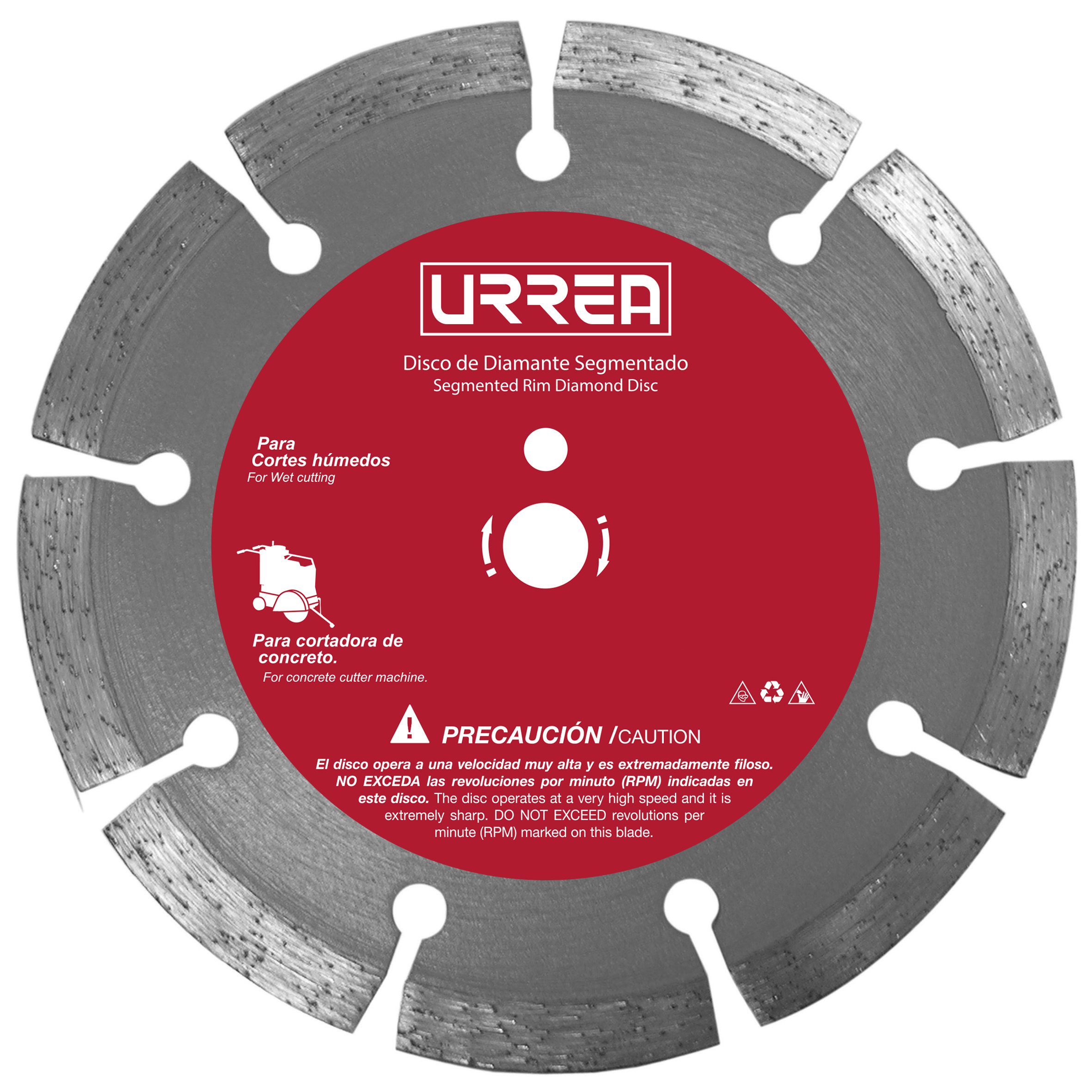Disco De Diamante Segmentado, 14'' Urrea
