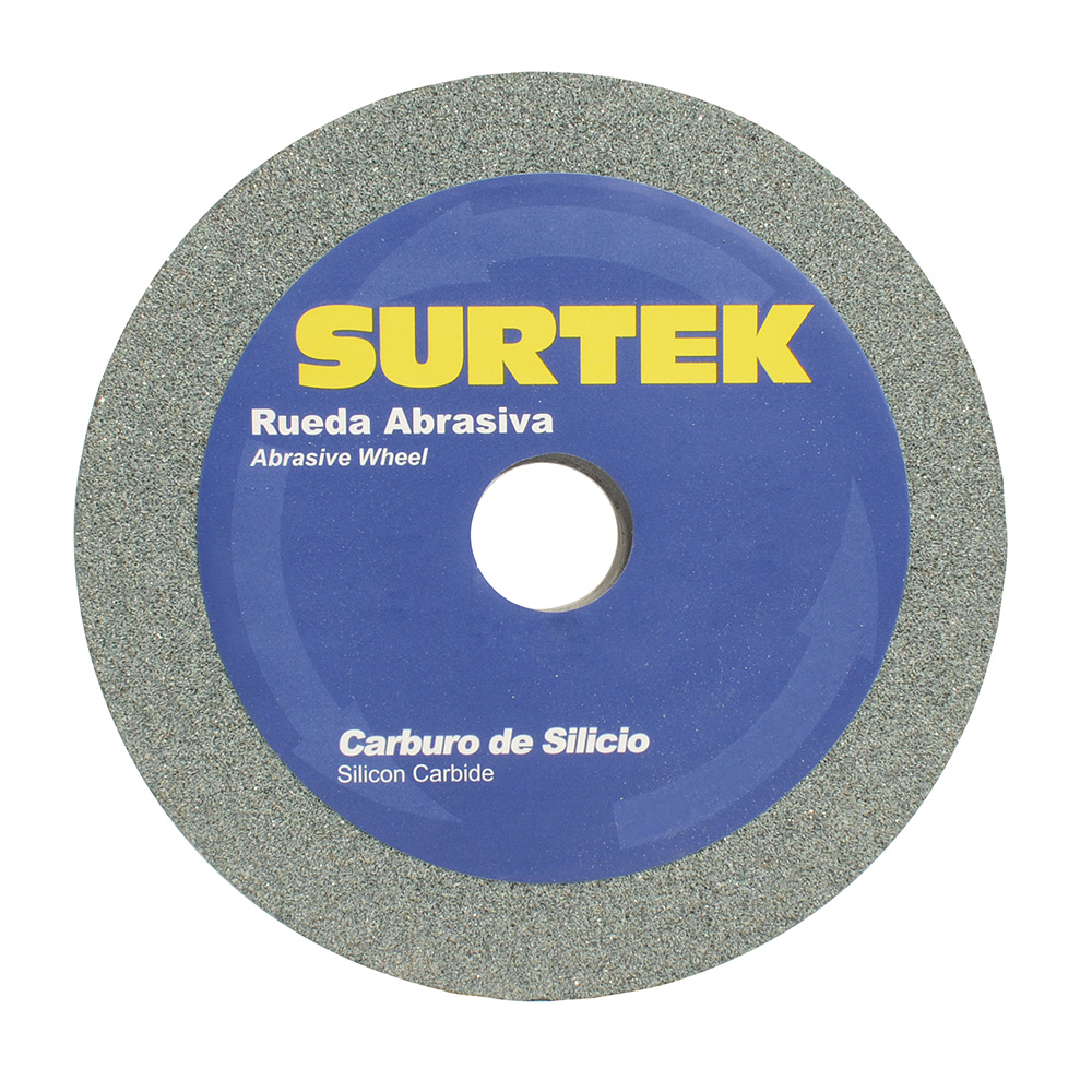 Rueda Abrasiva De Carburo De Silicio Grano 80, 6'' X 1'' Surtek