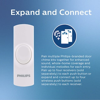 Foto 5 | Kit De Timbre Inalámbrico Philips Des2120w/27 150 M Blanco - Venta Internacional.