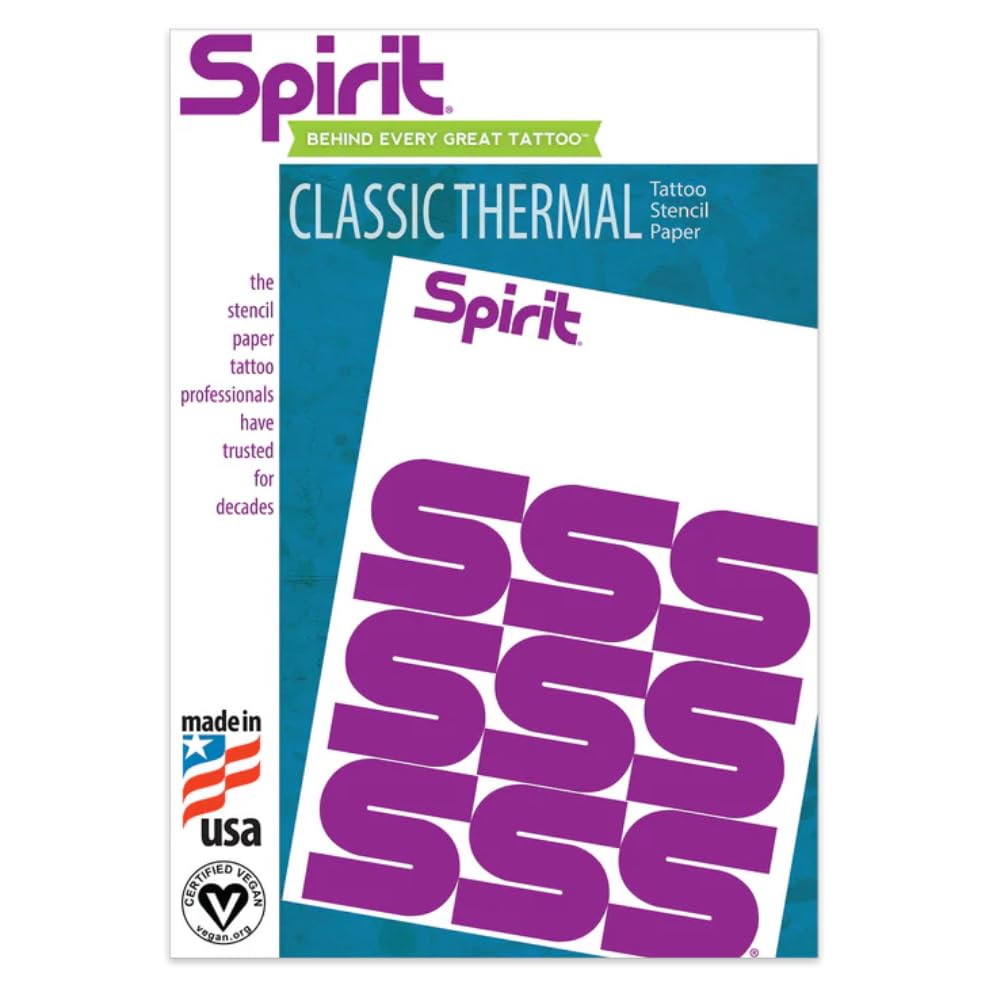 Foto 2 pulgar | Papel Térmico Para Transferencia De Tatuajes Spirit Classic, 8,5 X 11, 100 Hojas - Venta Internacional.