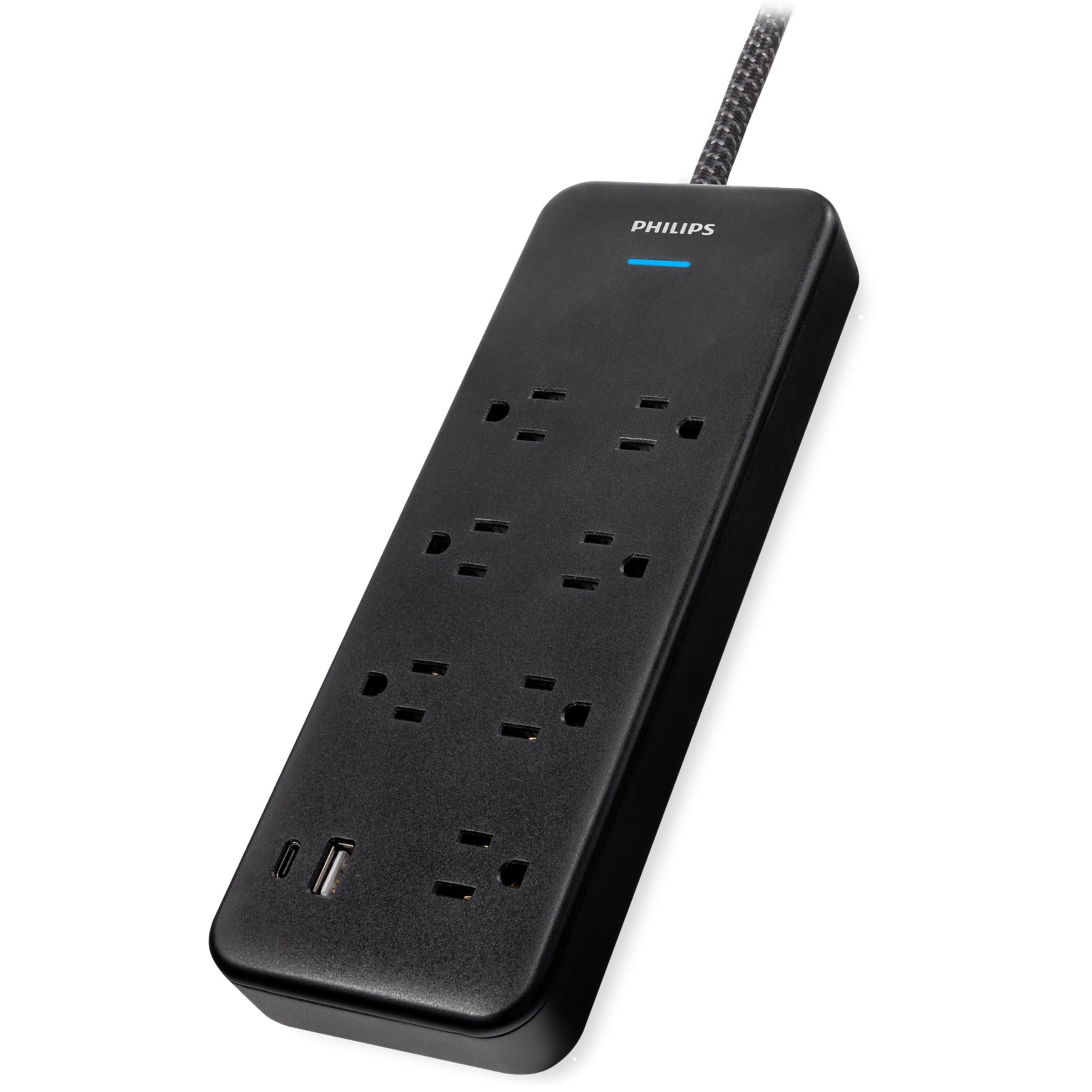 Foto 2 | Protector Contra Sobretensiones Philips Spp9643b/37, 7 Salidas 1500j Con Usb - Venta Internacional.