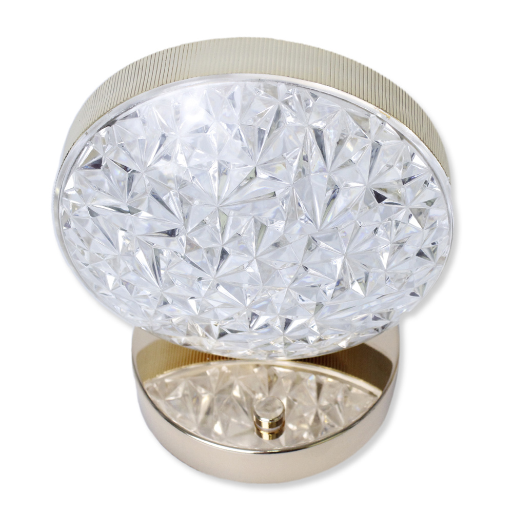 Foto 4 pulgar | Lámpara De Mesa Inalámbrica Decorativa Recargable Usb Estructura Oro
