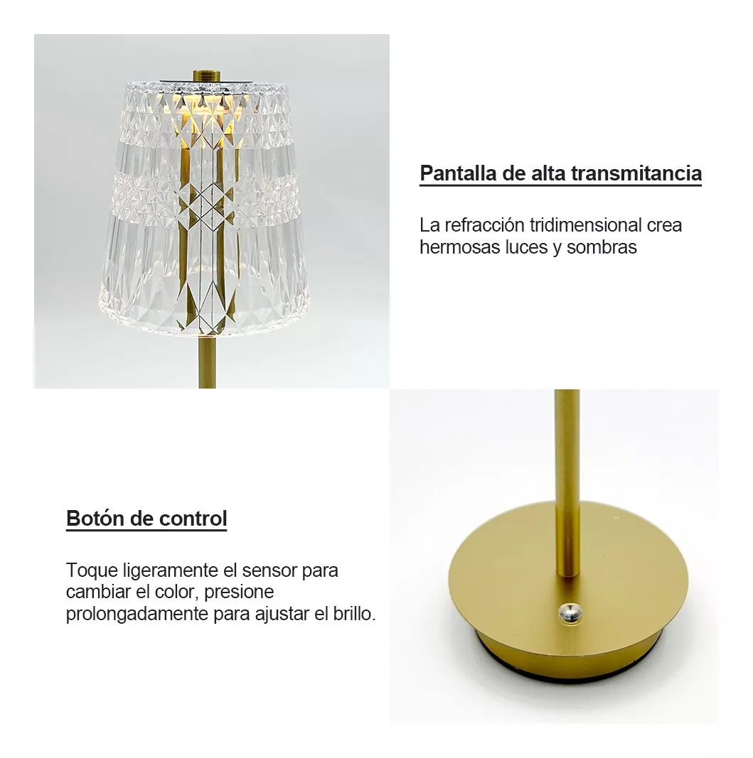 Foto 4 pulgar | Lámpara De Mesa Inalámbrica Recargable Para Restaurante