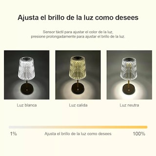 Foto 4 | Lámpara De Mesa Inalámbrica Recargable Para Restaurante