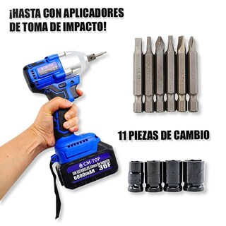 Foto 2 | Llave De Impacto Eléctrica 800w 6000 Mah De 3200 Rpm