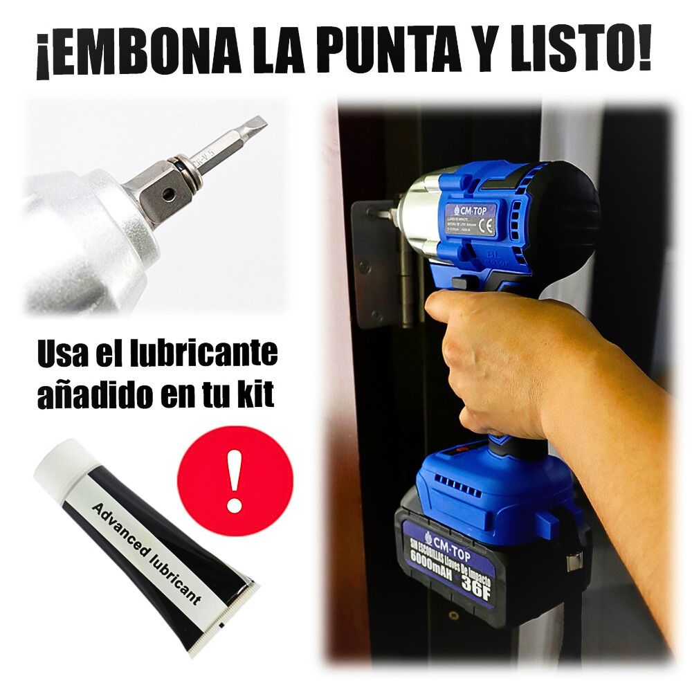 Foto 3 | Llave De Impacto Eléctrica 800w 6000 Mah De 3200 Rpm