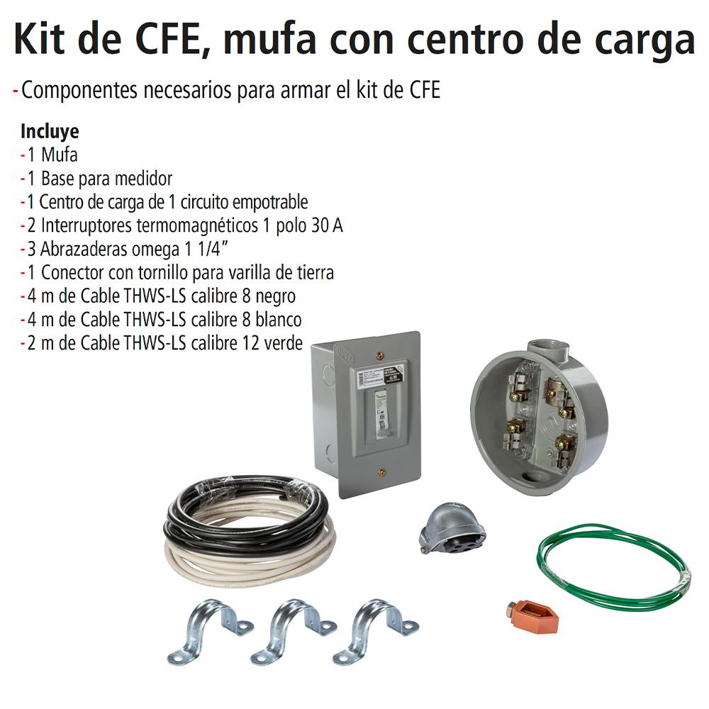 Foto 5 pulgar | Kit De Mufa Con Centro De Carga, Iusa