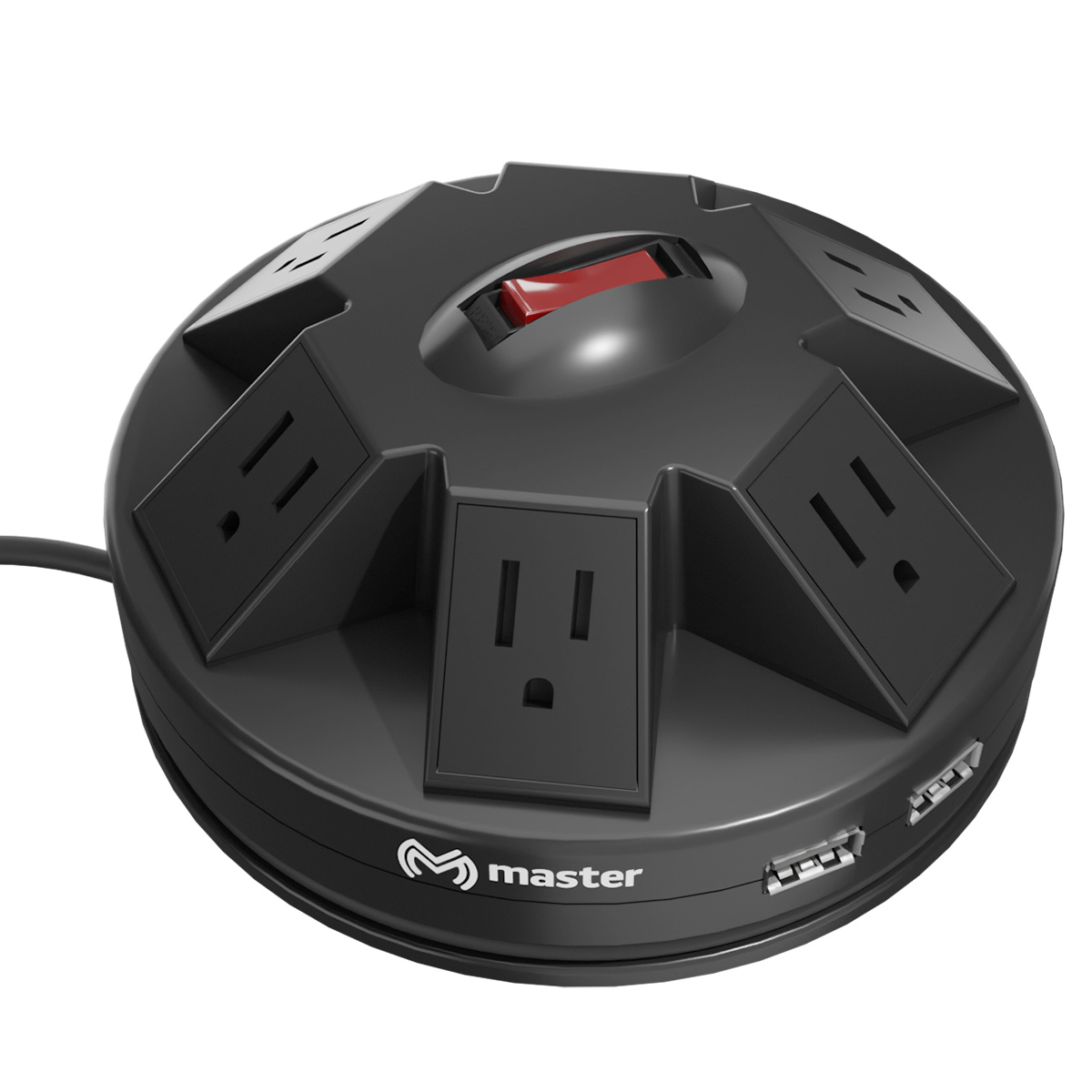 Foto 2 pulgar | Multicontacto De Escritorio Con 6 Entradas, Supresor De Picos Y 2 Puertos Usb Mp-circulo6