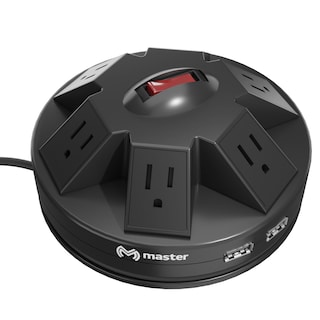 Foto 1 | Multicontacto De Escritorio Con 6 Entradas, Supresor De Picos Y 2 Puertos Usb Mp-circulo6