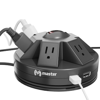 Foto 3 | Multicontacto De Escritorio Con 6 Entradas, Supresor De Picos Y 2 Puertos Usb Mp-circulo6