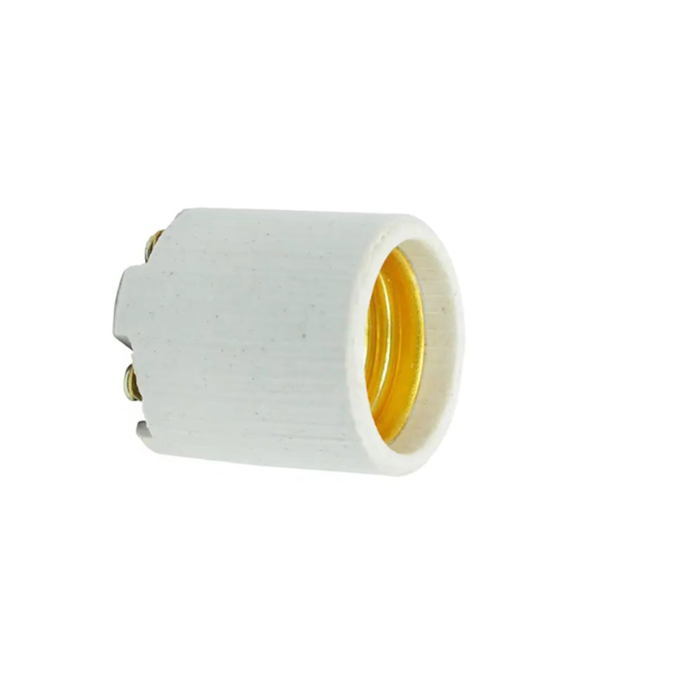 Foto 2 pulgar | Portalámpara Blanco Sencilla Porcelana 3.5 Cm Surtek