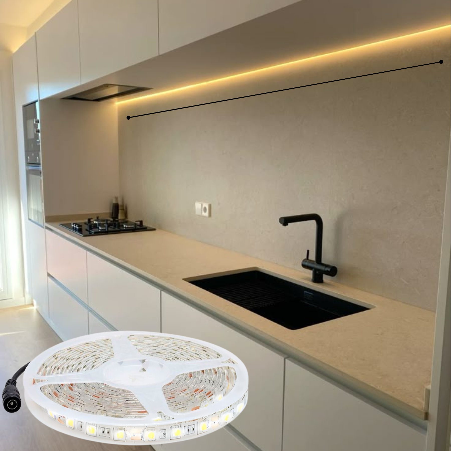 Foto 4 pulgar | Pack 5 Piezas, Tira Led Wanergy 5m Modelo Led Luz Blanca