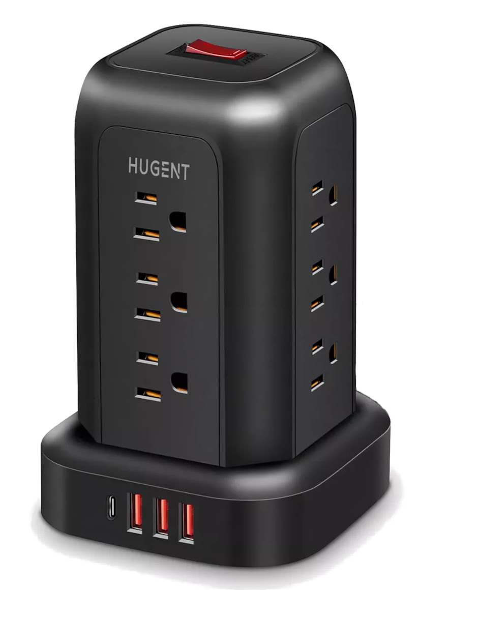 Foto 3 pulgar | Torre Multicontacto 16 En 1 Con 12 Tomas De Ca Y 3 Usb A 1 Tipo C + Termo De Agua De Regalo Güish