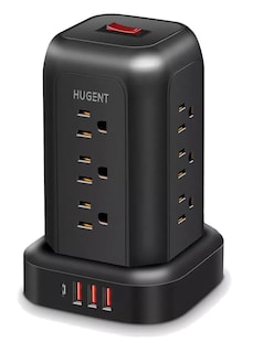 Foto 2 | Torre Multicontacto 16 En 1 Con 12 Tomas De Ca Y 3 Usb A 1 Tipo C + Termo De Agua De Regalo Güish
