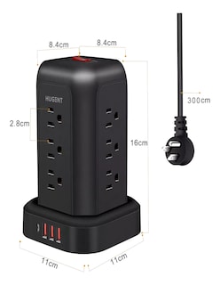 Foto 4 | Torre Multicontacto 16 En 1 Con 12 Tomas De Ca Y 3 Usb A 1 Tipo C + Termo De Agua De Regalo Güish