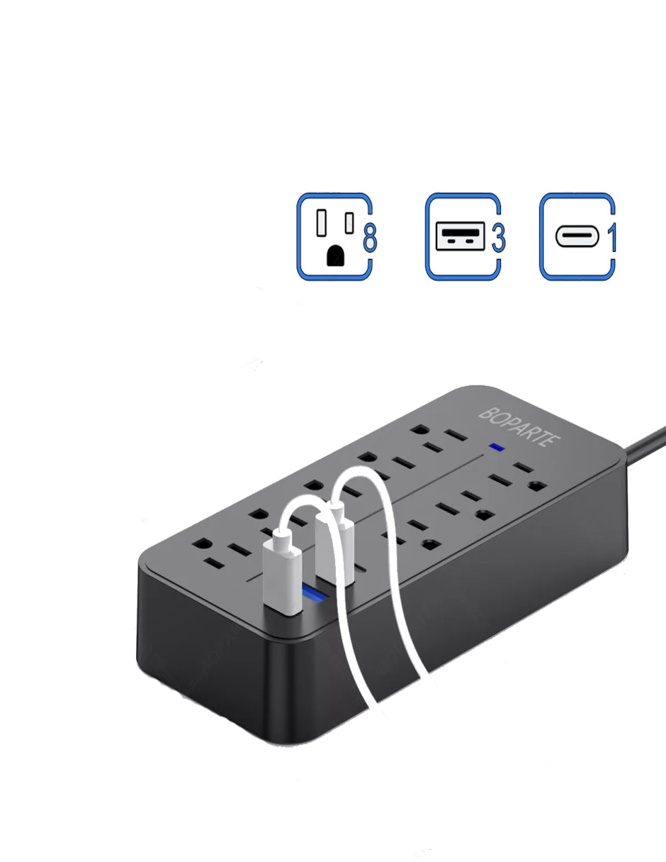Foto 4 | Multicontacto De 8 Tomas Con Usb 1.2m 10a 127v + Termo De Agua De Regalo Güish